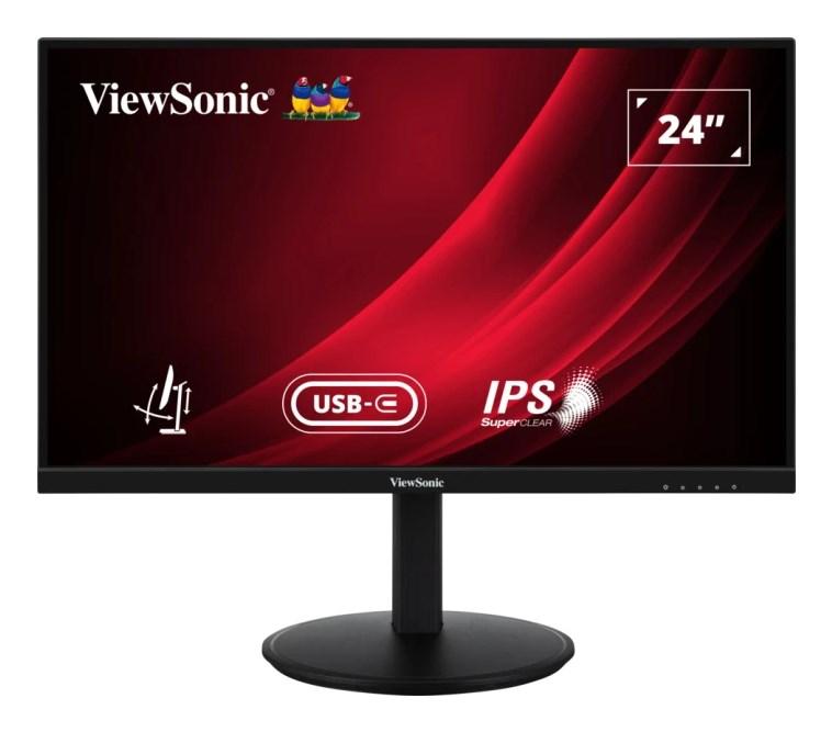 ViewSonic VG2409-MHDU-2 23,8" Full HD IPS skærm med USB-C - Sort