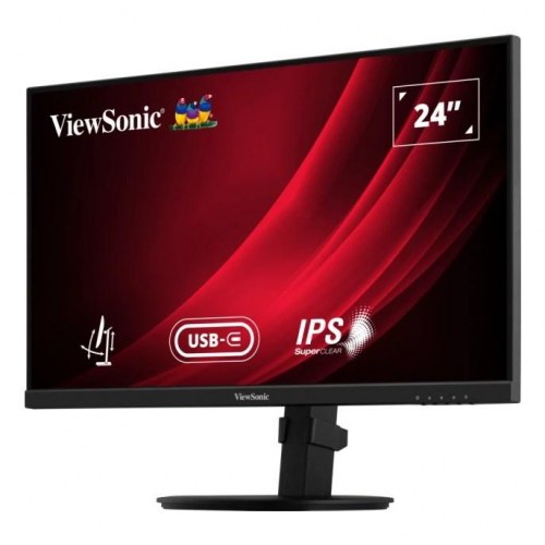 ViewSonic VG2409-MHDU-2 23,8" Full HD IPS skærm med USB-C - Sort