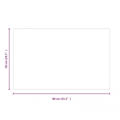 Pejs glasplade Transparent 80 x 50 cm Glas
