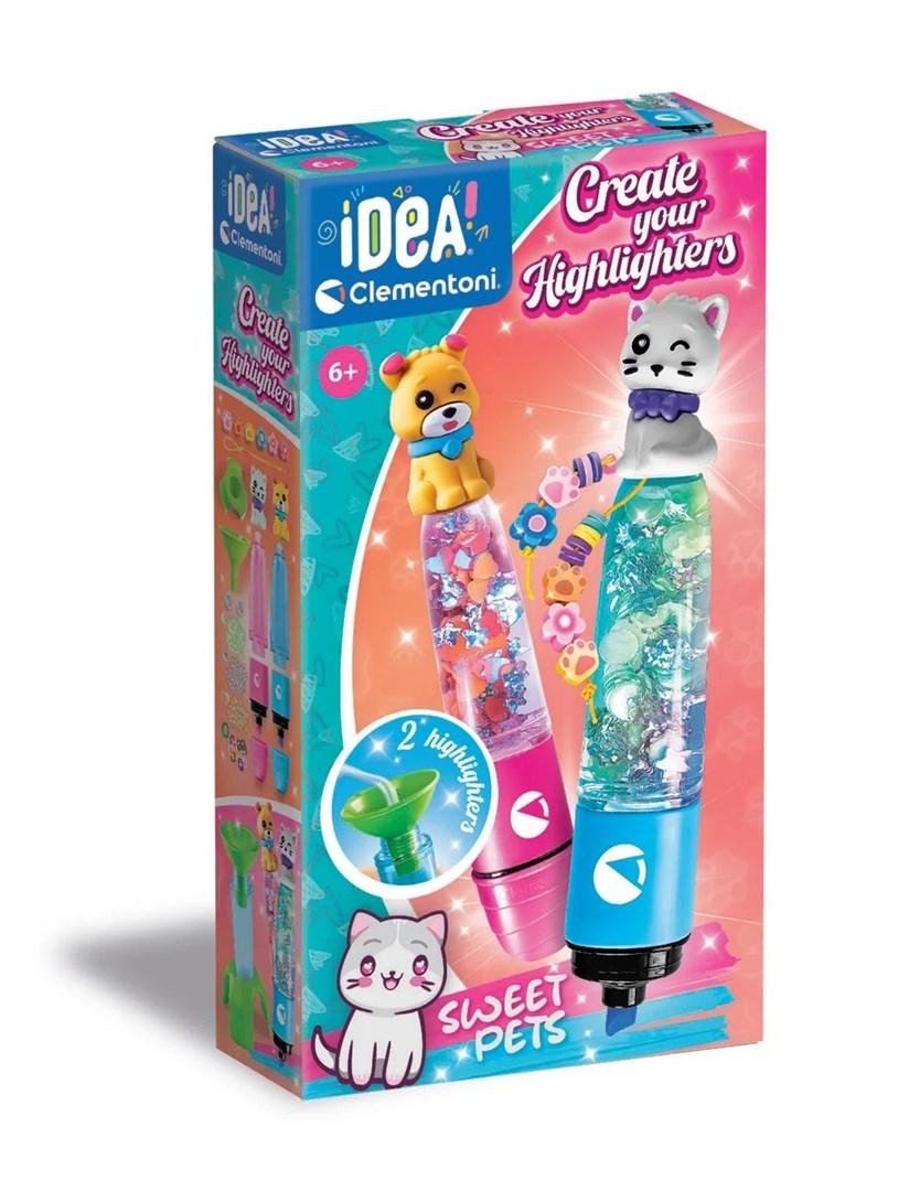 Clementoni iDEA! - Mini Marker Factory: Søde Kæledyr - lav dine egne overstregningstuscher