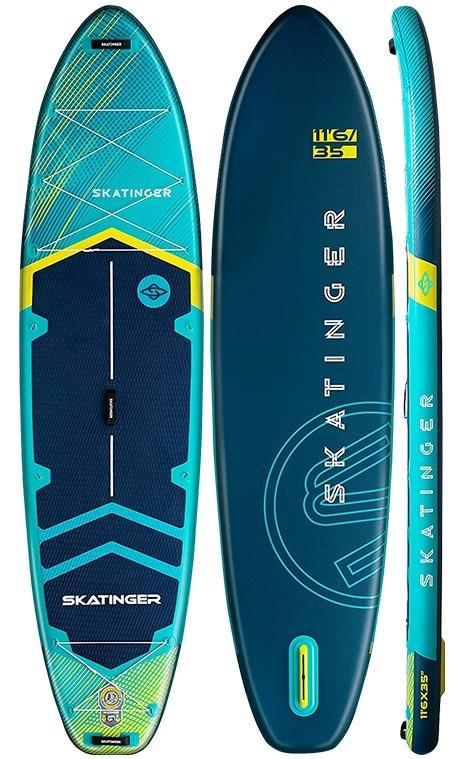 Skatinger Prana Light Bule oppustelig SUP 350 × 89 × 15 cm - Yoga & Allround