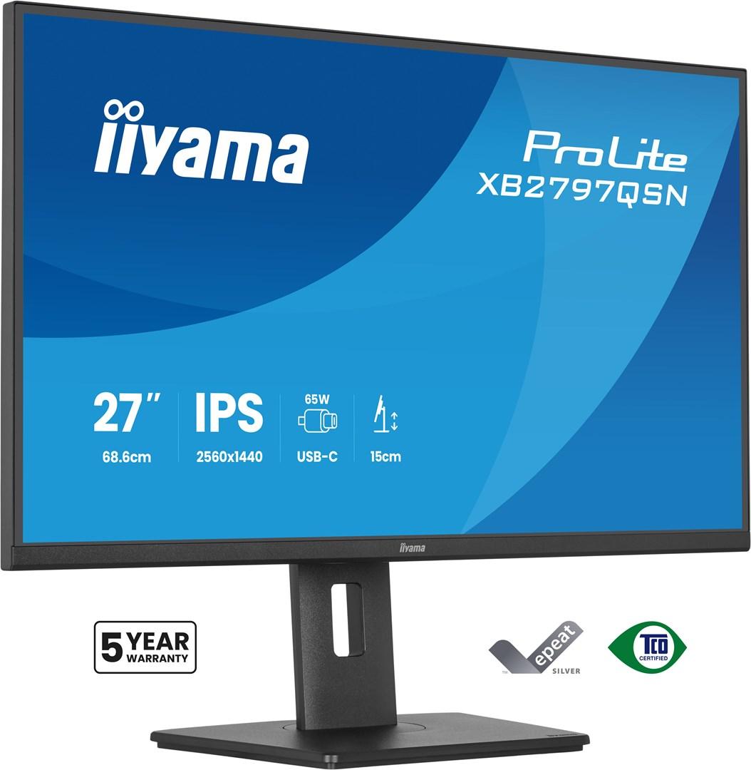 iiyama ProLite XB2797QSN-B1 27" QHD IPS skærm - sort