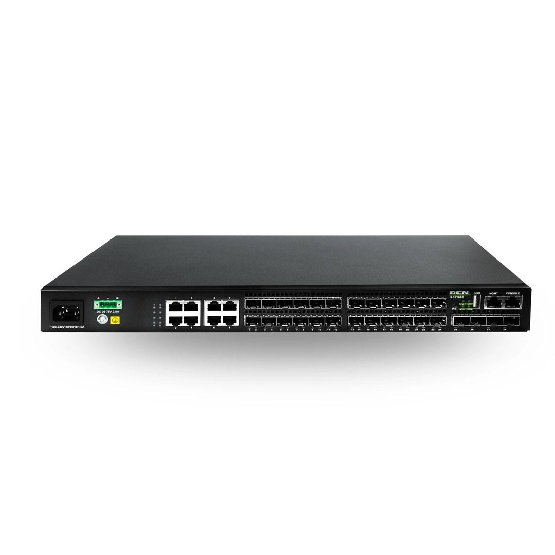 DCN S5750E-28F-SI-D - administrerbar L2/L3 Gigabit switch, 1U, sort