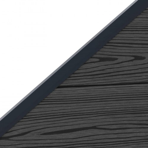 Hegnspanel 10 stk WPC og Aluminium Sort