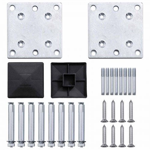 Hegnspanel 6 stk WPC og Aluminium Brun