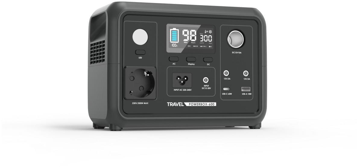 Bærbar strømstation TRAVEL POWERBOX 600 - 256 Wh, 300 W
