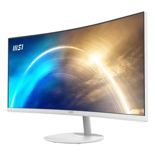 MSI Pro MP341CQWDE 34" buet ultrabred skærm - UWQHD, hvid