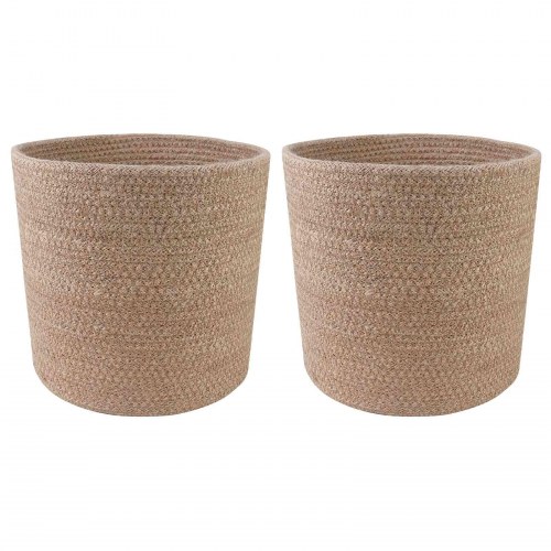 Plantepotte Sæt 2 stk Naturfarvet Ø 21 x 21 cm 100% Tossa Jute