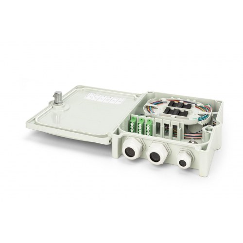 DIGITUS FTTH/FTTB distributionsboks, samlet - OS2, 12 fibre, LC/APC