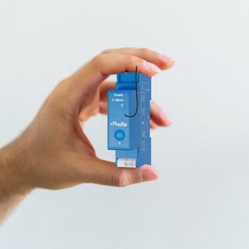 Shelly Qubino Wave Pro 1 - solid state-relæ til DIN-skinne, blå
