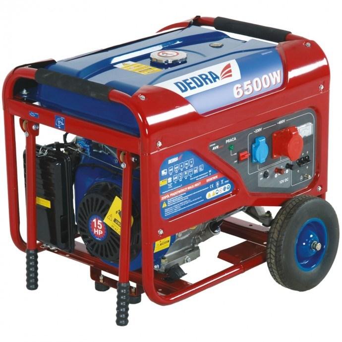 DEDRA DEGB7503K benzingenerator 6.000 W - Rød/blå