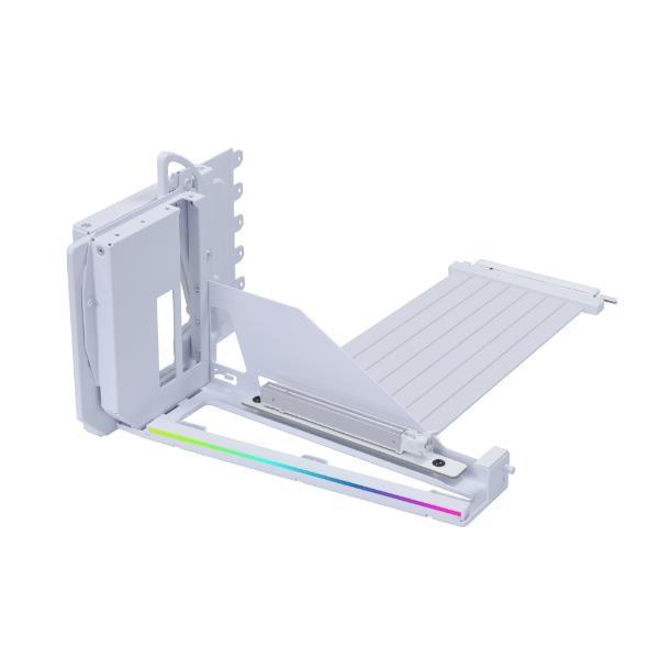 LIAN LI vertikal GPU-holder med PCIe 5.0 riser-kabel - hvid