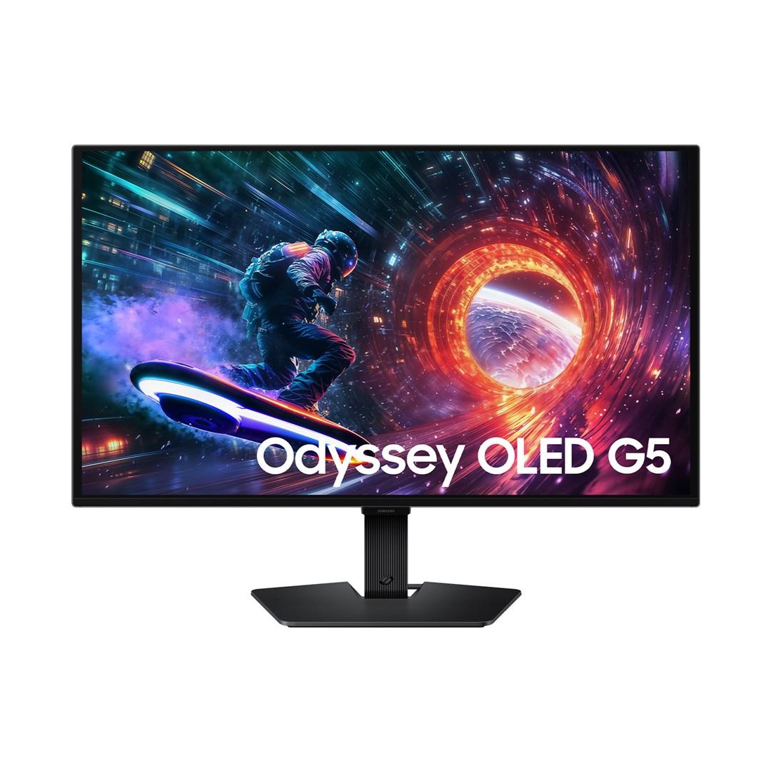 Samsung Odyssey OLED G5 LS27FG500 27" QHD gaming-skærm - 180 Hz, 0,03 ms, sort billede