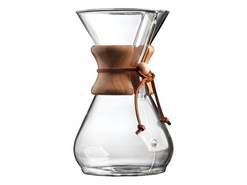 Chemex CM-8A glaskaraffel med træhals - pour-over kaffebrygger billede