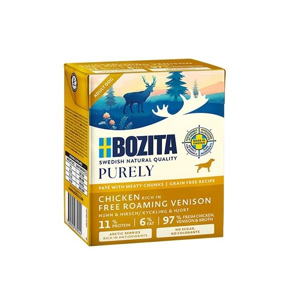 BOZITA Purely Paté Duo-protein kylling & hjort - vådfoder til hund - 370 g billede
