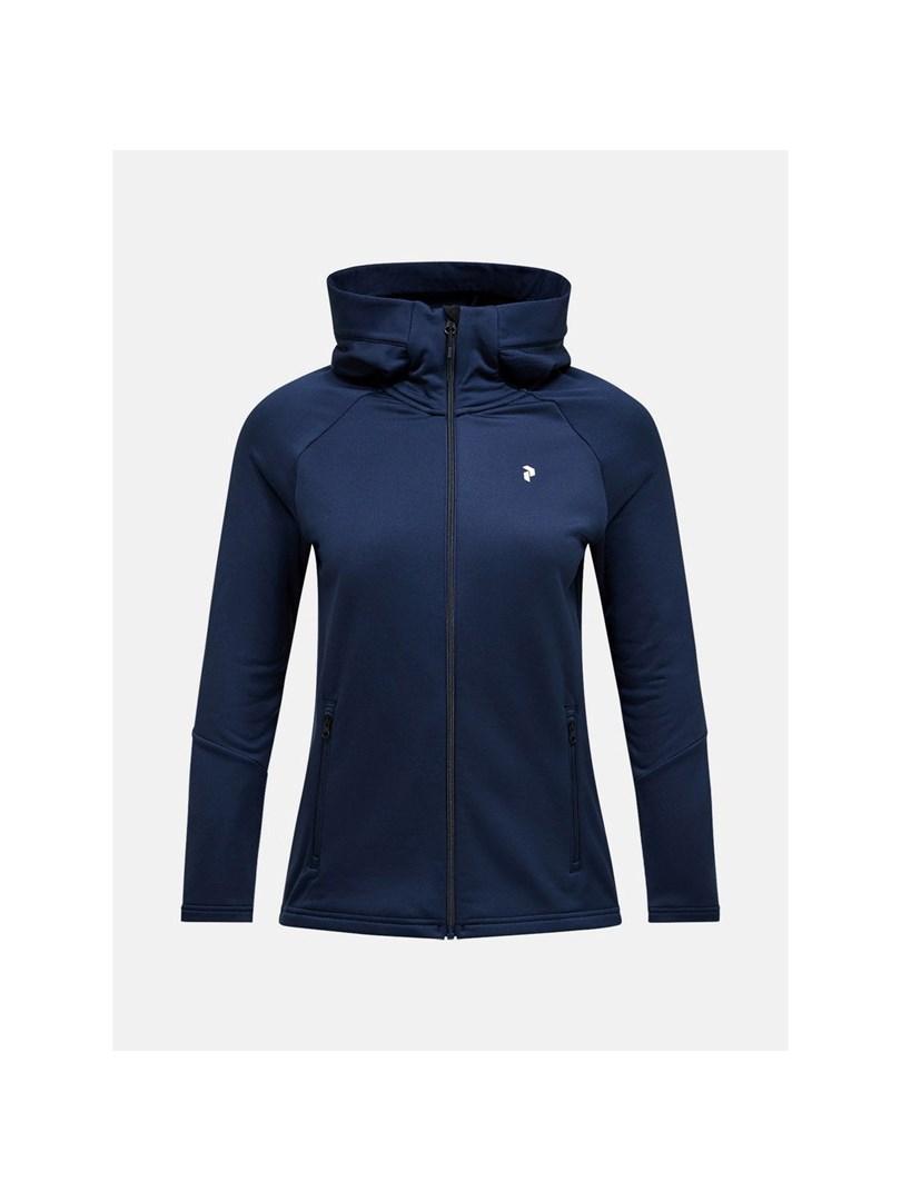 Peak Performance W Rider Essentials Zip Hoodie - marineblÃ¥, XS billede