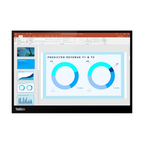 Lenovo ThinkVision M14d 14" bærbar skærm - 2.2K IPS, sort