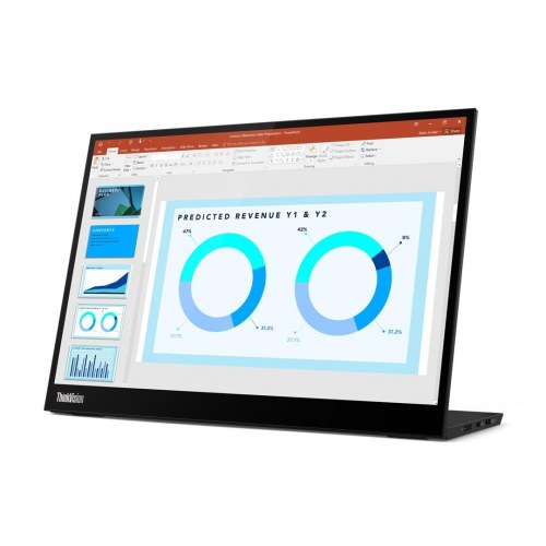 Lenovo ThinkVision M14d 14" bærbar skærm - 2.2K IPS, sort