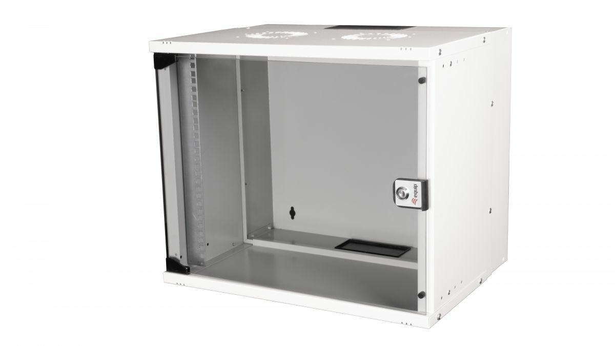Equip Eco vægmonteret 19" rackskab - 9U, 54×40 cm, lysegrå (RAL 7035)