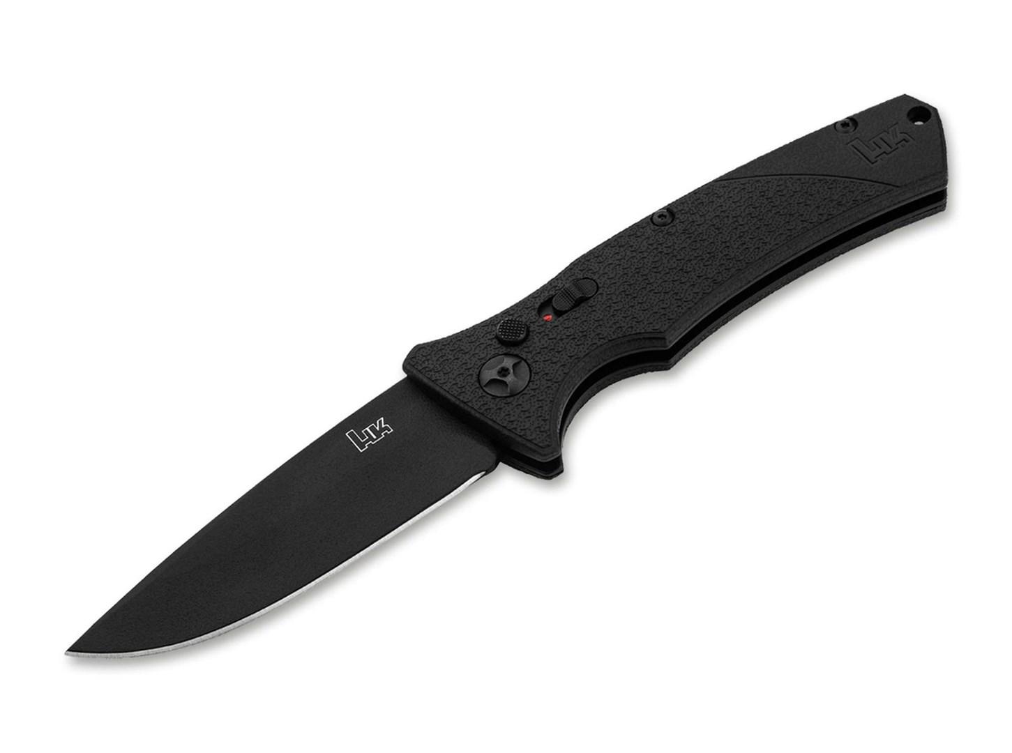 Heckler & Koch FD02 - automatisk foldekniv med drop point, D2-stål