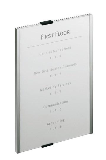 DURABLE Info-skilt A4 - akryl og aluminium, sølv