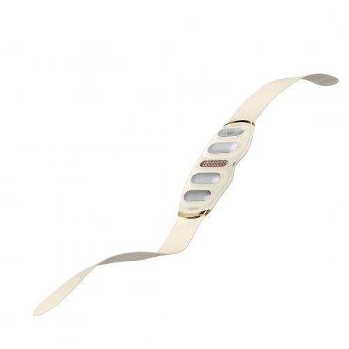 SKG GS500 varmende EMS vibrations-mavebælte - Hvid