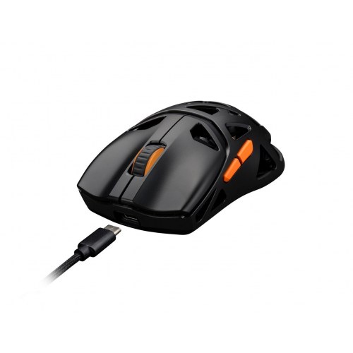 Deltaco Gaming DM370 - ambidextrous trådløs gaming-mus, 12.000 DPI, RF/Bluetooth/USB