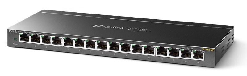 TP-Link TL-SG116E switch - 16-port gigabit netværksswitch