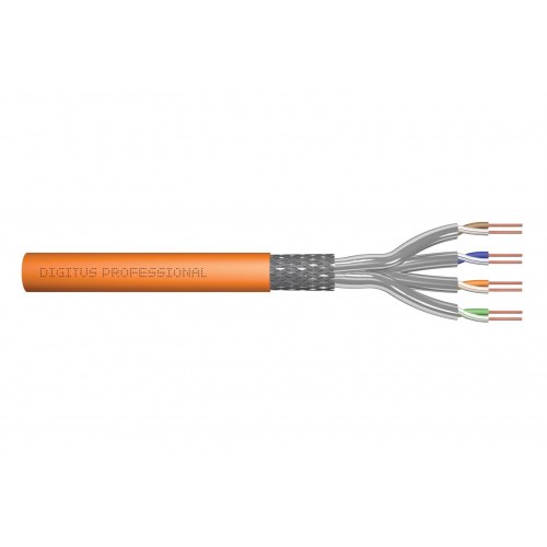 DIGITUS Cat.7 S/FTP installationskabel - 500 m, orange, Cca-s1a d1 a1