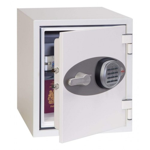 Titan FS1282E gulvsafe 25 l - stål, hvid med elektronisk lås