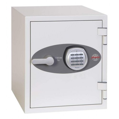 Titan FS1282E gulvsafe 25 l - stål, hvid med elektronisk lås