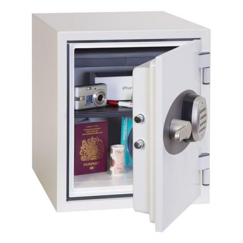 Titan FS1282E gulvsafe 25 l - stål, hvid med elektronisk lås