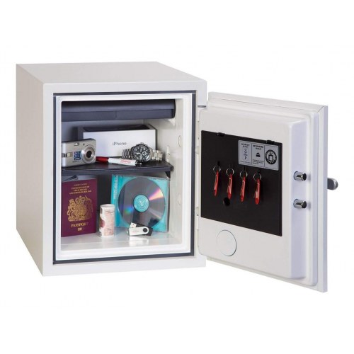 Titan FS1282E gulvsafe 25 l - stål, hvid med elektronisk lås