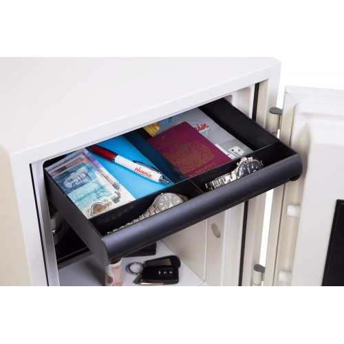 Titan FS1282E gulvsafe 25 l - stål, hvid med elektronisk lås