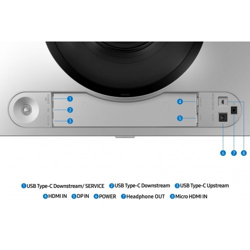Samsung Odyssey OLED G9 49" Dual QHD buet gaming-skærm - Sølv