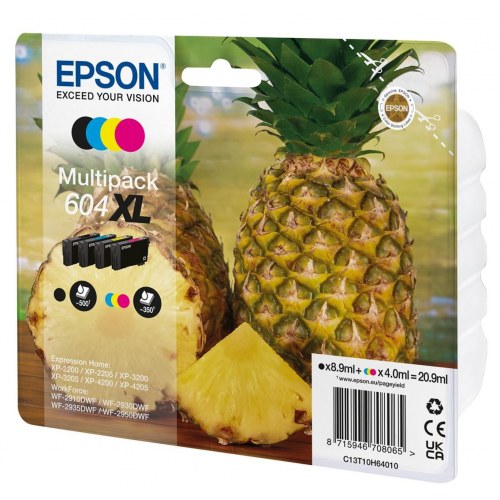 Epson 604XL blækpatron multipack - sort, cyan, magenta, gul (XL)