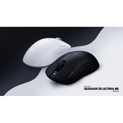 Quasar 3S Ultima 8K trådløs gaming-mus - hvid