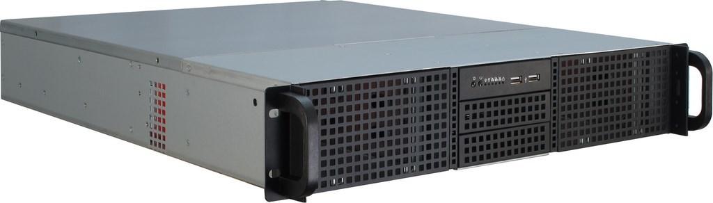 Inter-Tech 2U-20255 rack-kabinet - 2U servercase, sort/rustfrit stål