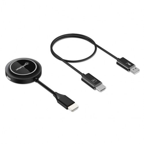 Manhattan 1080p trådløst HDMI præsentationssæt - sender og modtager, sort