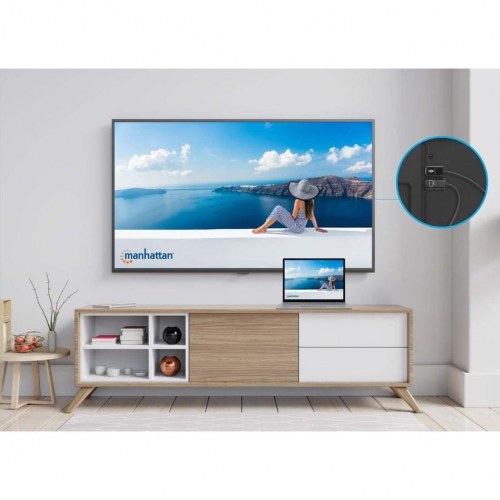 Manhattan 1080p trådløst HDMI præsentationssæt - sender og modtager, sort