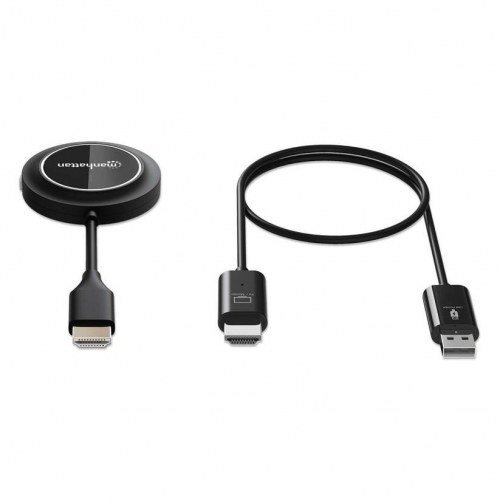 Manhattan 1080p trådløst HDMI præsentationssæt - sender og modtager, sort