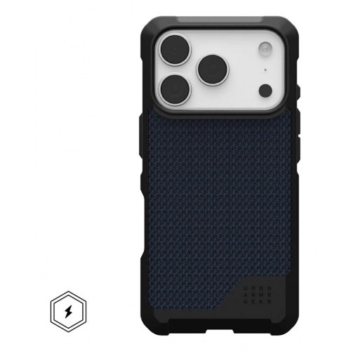 Urban Armor Gear Kevlar Mallard cover til iPhone - MagSafe, 6,3″, sort/blå