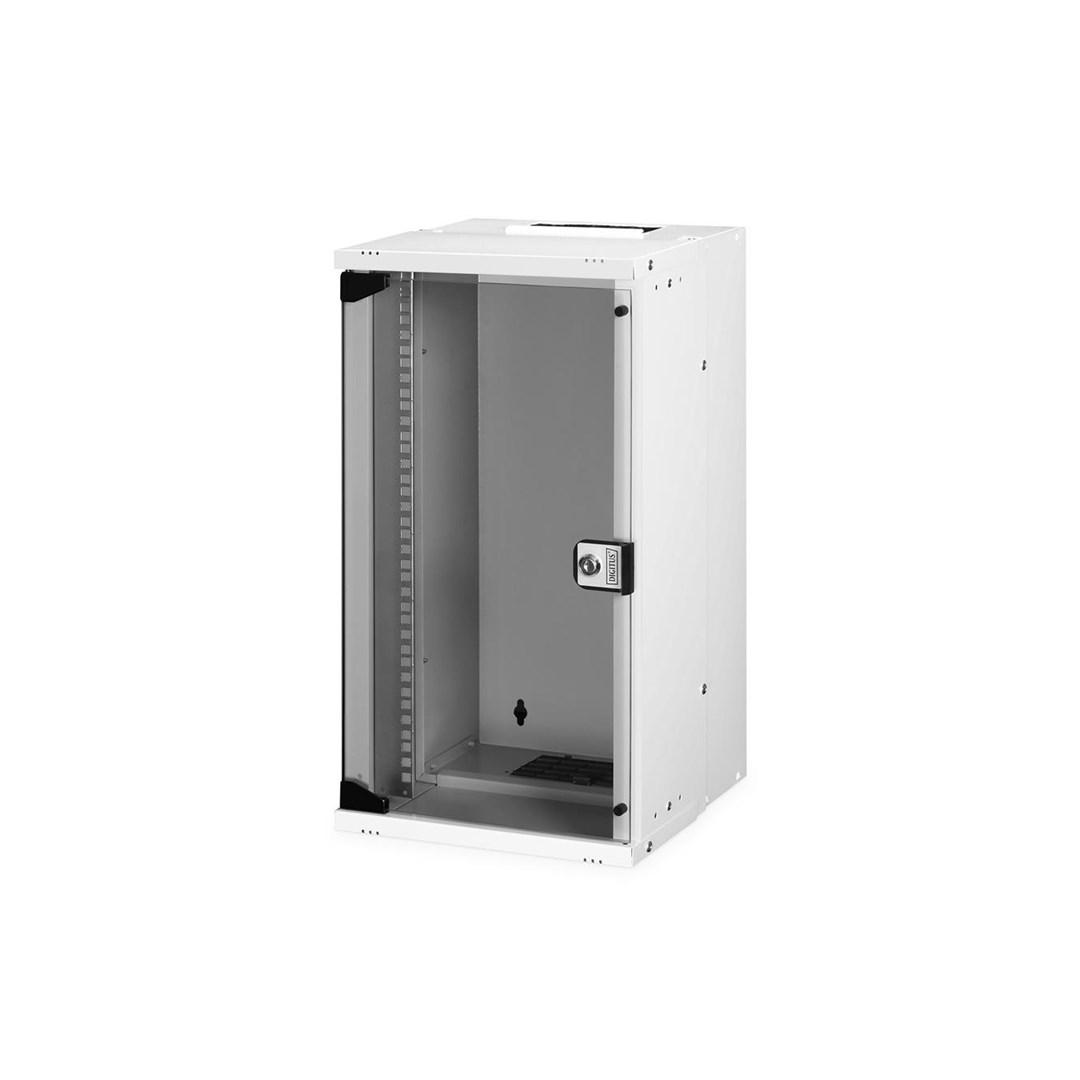 DIGITUS SOHO PRO vægskab 12HE 10" - 59,5 × 31,5 × 30,0 cm, grå