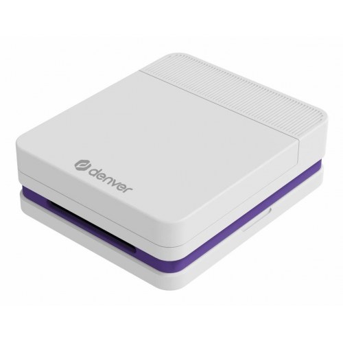 Denver MCP-6010 håndholdt printer - hvid, 600 × 600 dpi, USB‑C, trådløs/ledning