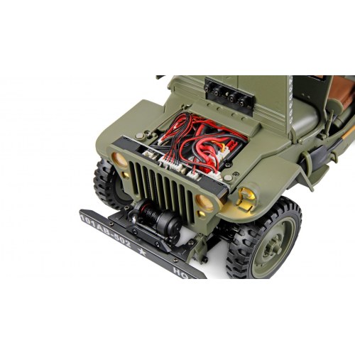 RC crawler jeep 1:14 - elektrisk, 4WD, grøn (RTR)