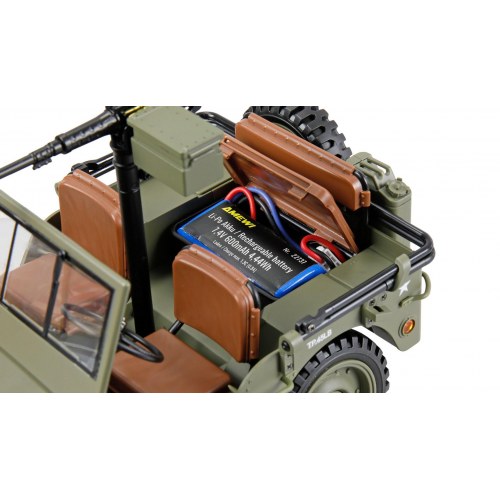 RC crawler jeep 1:14 - elektrisk, 4WD, grøn (RTR)