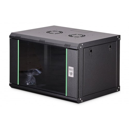 DIGITUS Dynamic vægskab - 7U, 38,5 × 60 × 45 cm, sort