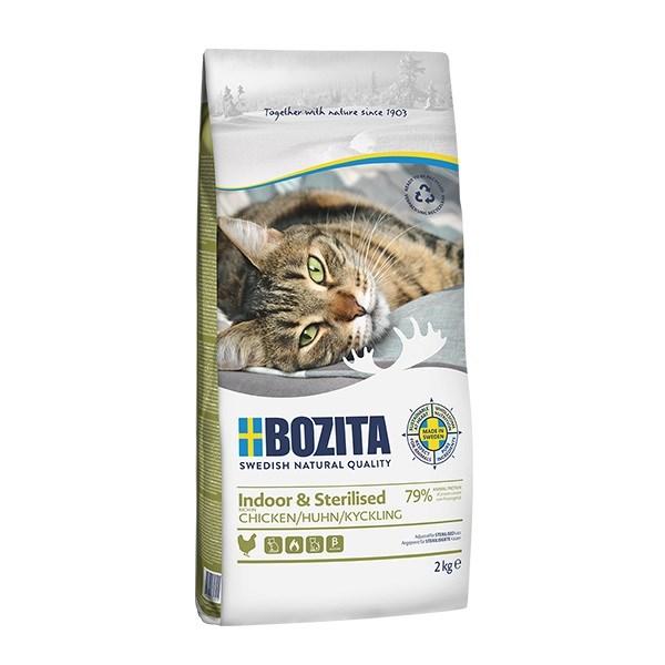 BOZITA Indoor & Sterilised kylling - tørfoder til kat, 10 kg