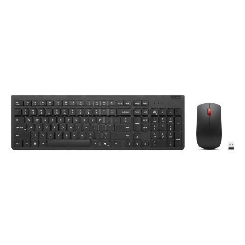 Lenovo Essential Wireless Combo Gen 2 - tastatur og mus til kontor, RF 2,4 GHz - sort