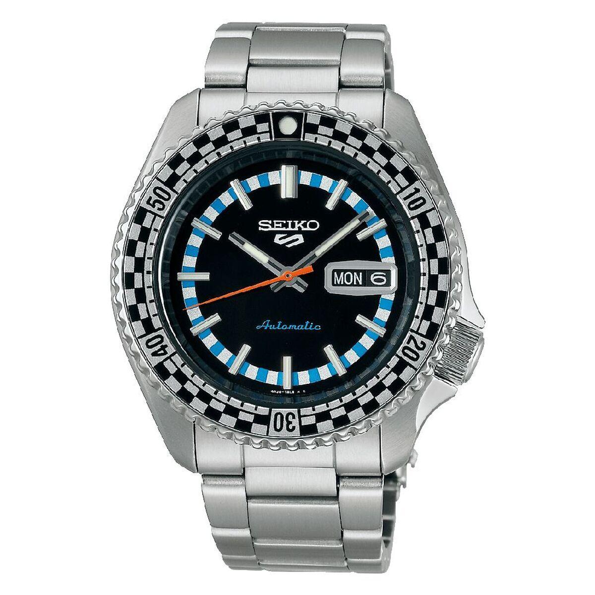 Seiko 5 Sports SRPK67K1 Checker Flag Automatic - herreur i rustfrit stål
